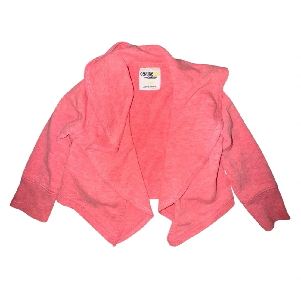 ☀️6/$20☀️ OshKosh B'gosh Bright Pink Kids Cardigan